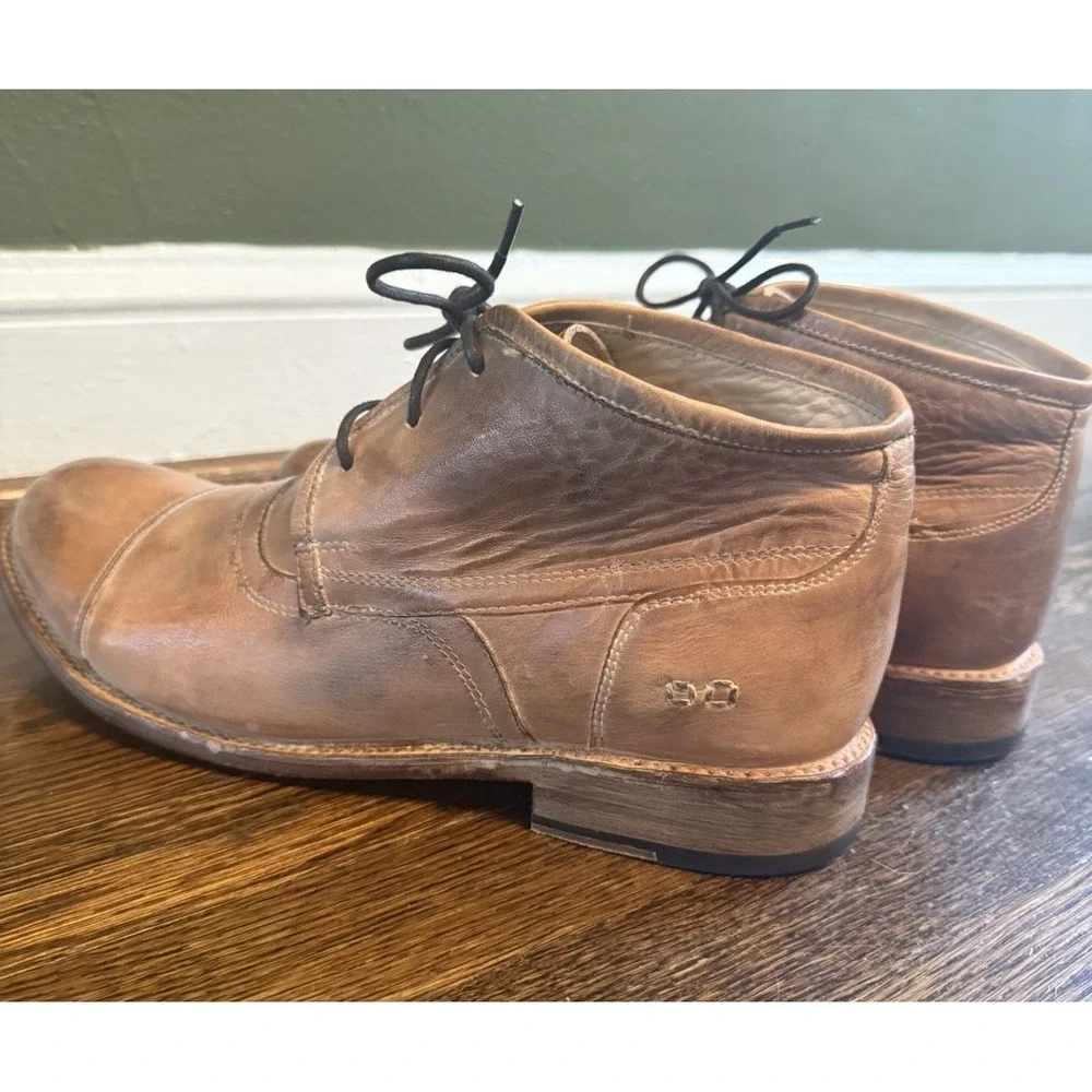BED STU Boots Mens 10.5 Brown Leather Ankle Cobbler Series Chukka Shoes